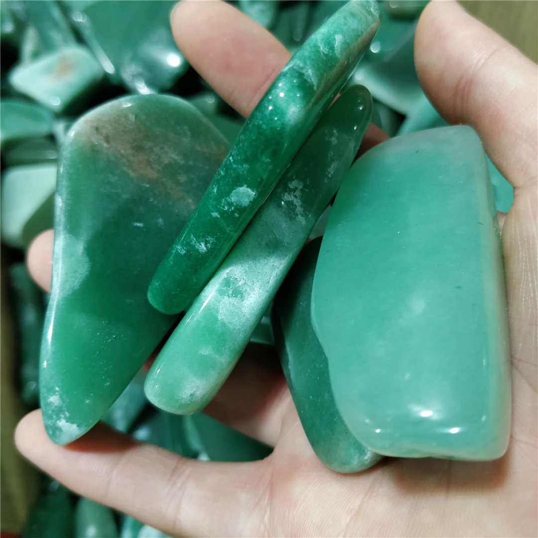 

Natural Aventurine Green Jade Polished Gravels Aquarium Accessories Gardening Decoration Rocks For Sale Crystal Wholesaler Bulk