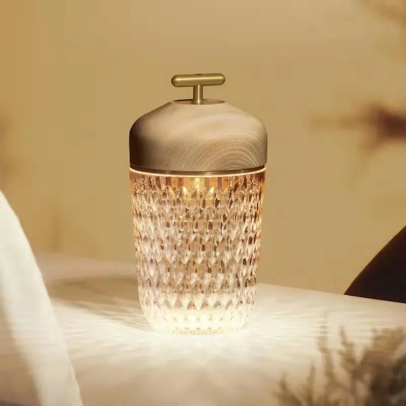 Crystal Siberian Hazelnut Lamp Diamond Atmosphere Rechargeable Touch Bedside Portable Desk Lamp