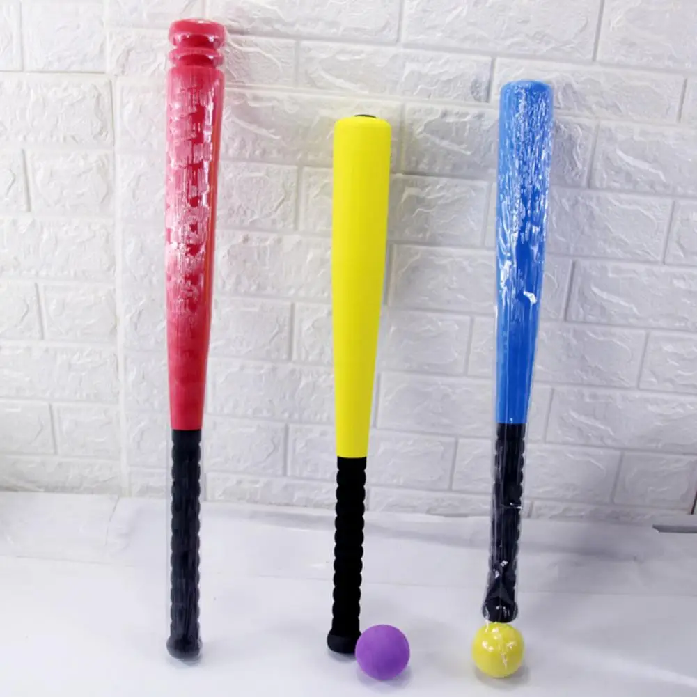 Baseball Bat Bright Color Softball Stick EVA Practical  Fine Softball Bat with Ball