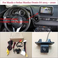 Car Rear View Camera 28Pin Adapter Cable For Mazda 2 Sedan Mazda2 Demio DJ 2015 ~ 2020 Original Screen Compatible Reverse Camera