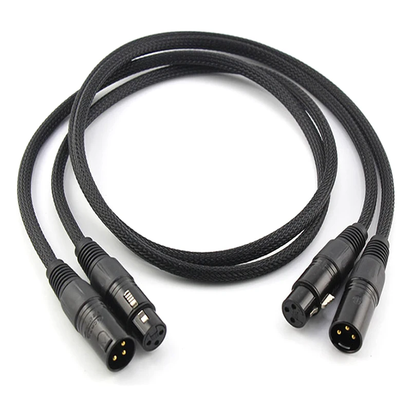 

1 Pair Hifi 2 XLR Male to Female Balance Audio Cable High performance 3 Pin XLR Connectors Microphone XLR Cable