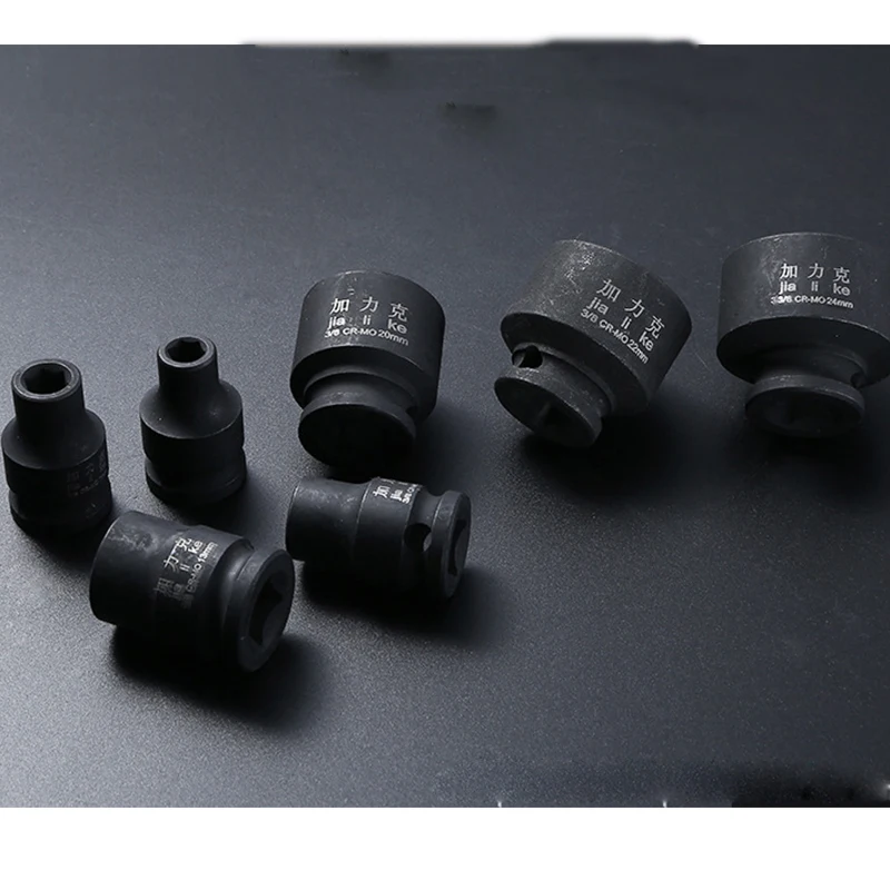 3/8 "Ngắn Tác Động Ổ Cắm Adopter Không Khí Ổ Cắm 6 Điểm 6-24MM Không Khí Nén Ổ Cắm Cờ Lê Đầu điện Tác Động Không Khí Nén