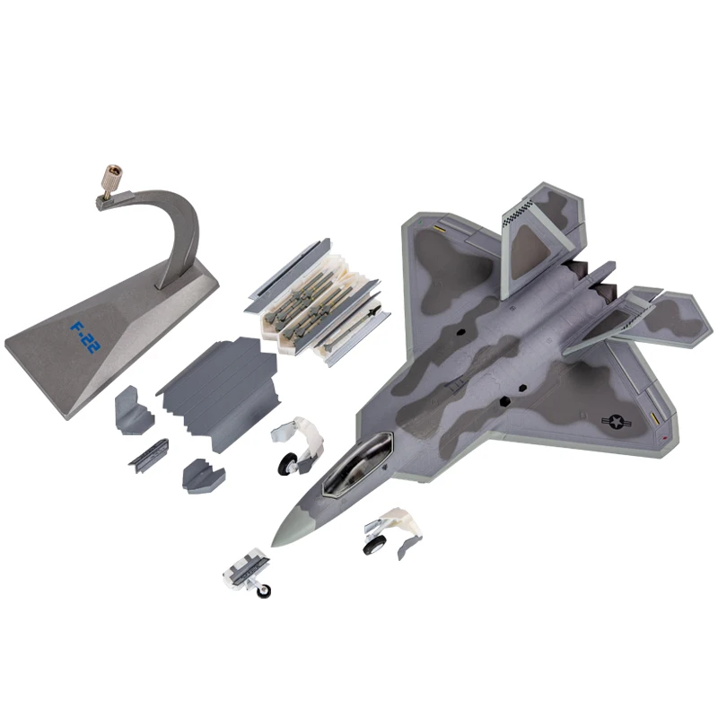 1:72 Raptor USA F-22 AF1 Genuine Fighter Alloy Model Plane With Static For Adult Gifts Toy Collection Original Box