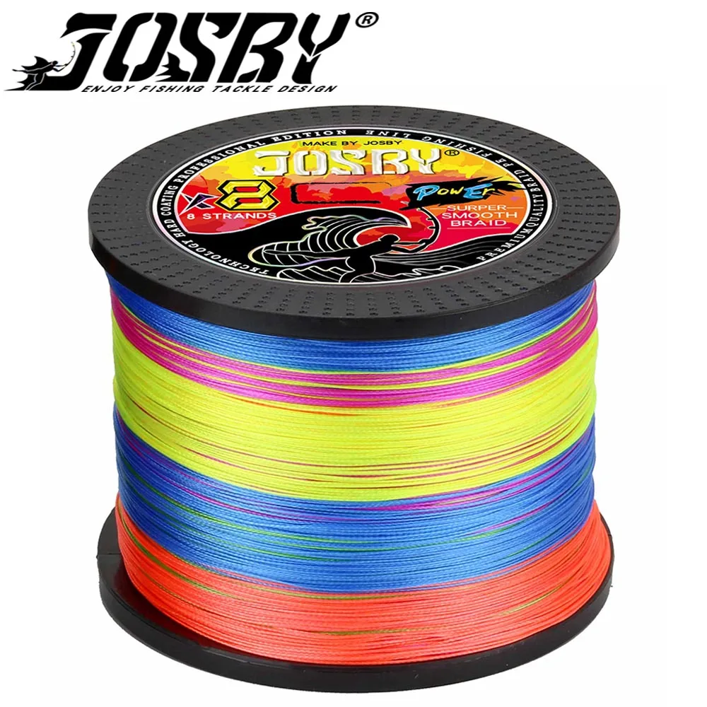 

JOSBY 4/8 нитей 300 м 500 м 1000 м плетеная рыболовная леска для карпа, морской Спиннинг, японский мультинити, аксессуары для фотографий 12-85 фунтов
