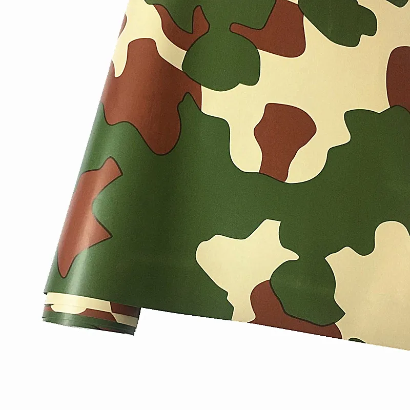 50cmx152cm Camouflage Vinyl PVC Car Sticker Wrap Film Army Military Green Camo Decal Foil For Auto Motorcycle Wrapping