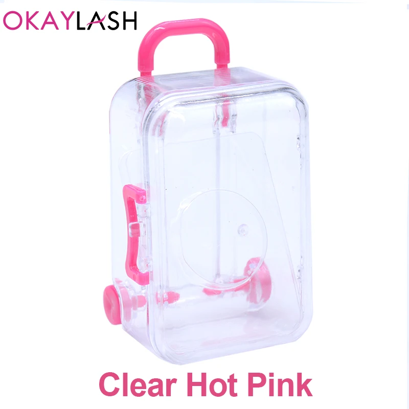 OKAYLASH Mini Steel Empty Case High Quality 25mm long Eyelash Packaging Box Attractive Lashes Suitcase Wholesale Factory Price