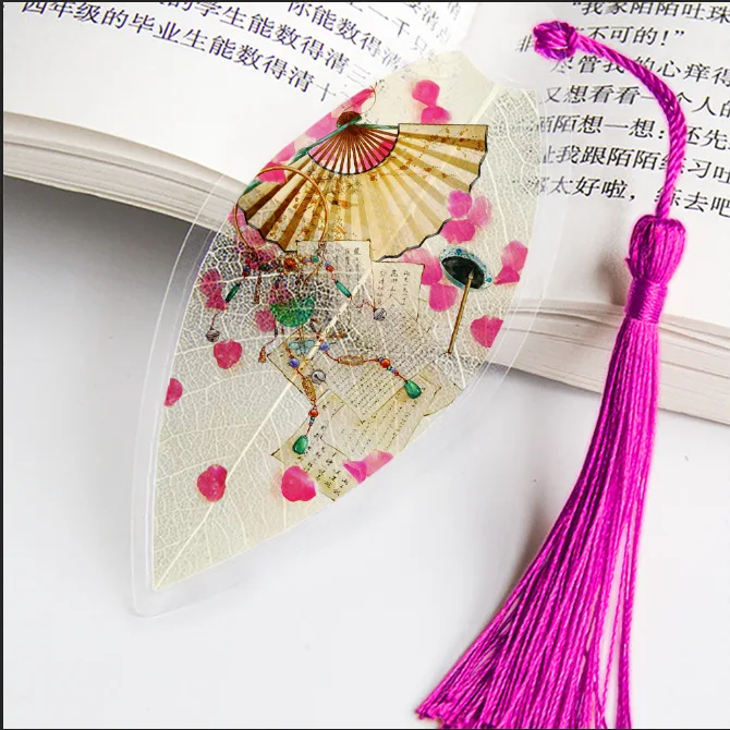 

1000 PCS Chinese Culture Style Vein Bookmark Art Design Originality Stationery School Office Support Bookmarks Birthday Gift