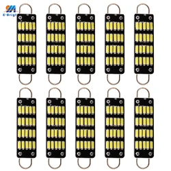 10PCS Festoon C5W Led Rigid Loop 44MM Dome Map Light Car Bulbs 12VDC 4014 4410 561 567 562 License Plate Lamp White Interior