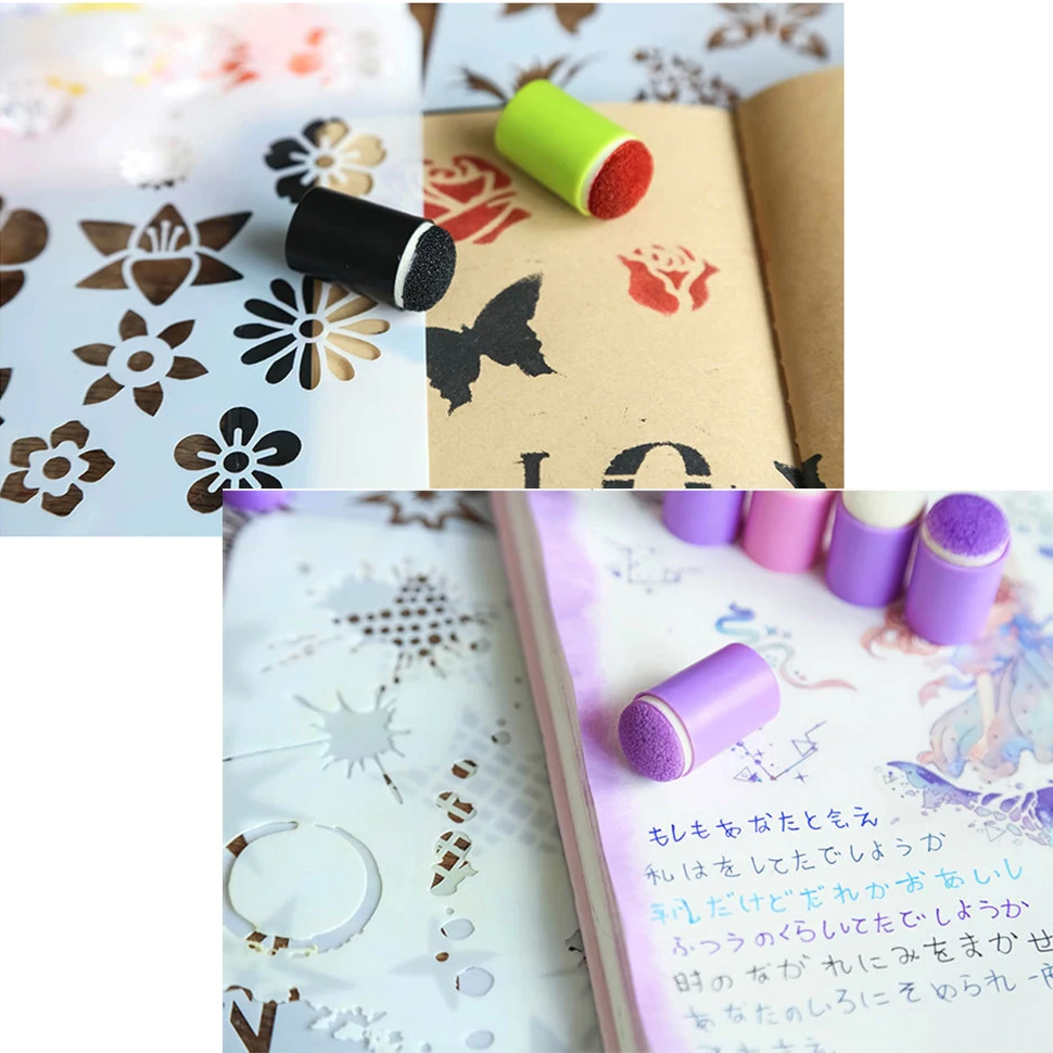 Creative Colorful Makeup Finger Sponge Ink Pad Tools for Painting Ink Pad Stamping Diary Album Art Tools Stationery