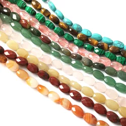Natural Stone Column shape Faceted Beading Agates crystal Scattered Beads for jewelry making DIY Necklace Bracelet Accessories