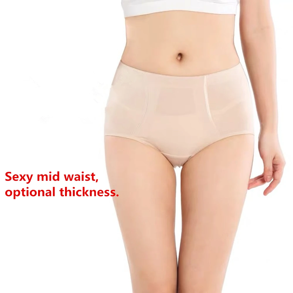 Seamless acolchoado Shapewear Calcinhas, Natural Silicone Pad Enhancer, Falso Cueca Ass, Hip Butt Lifter Underwear, Shaper inferior invisível