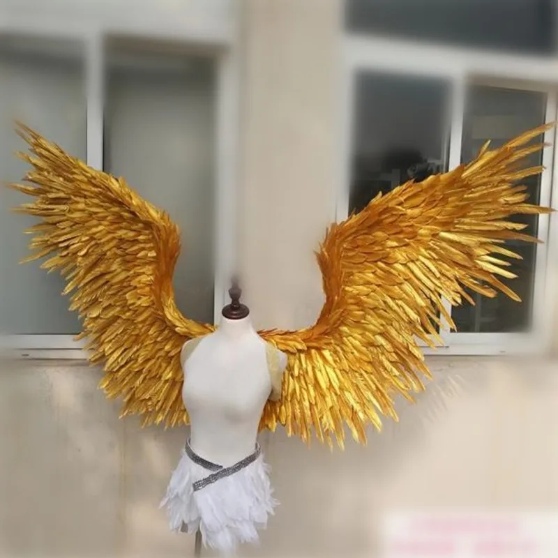 Black White Cosplay Angel Wings Catwalk Show Props Festival Angel Feather  Window  Underwear