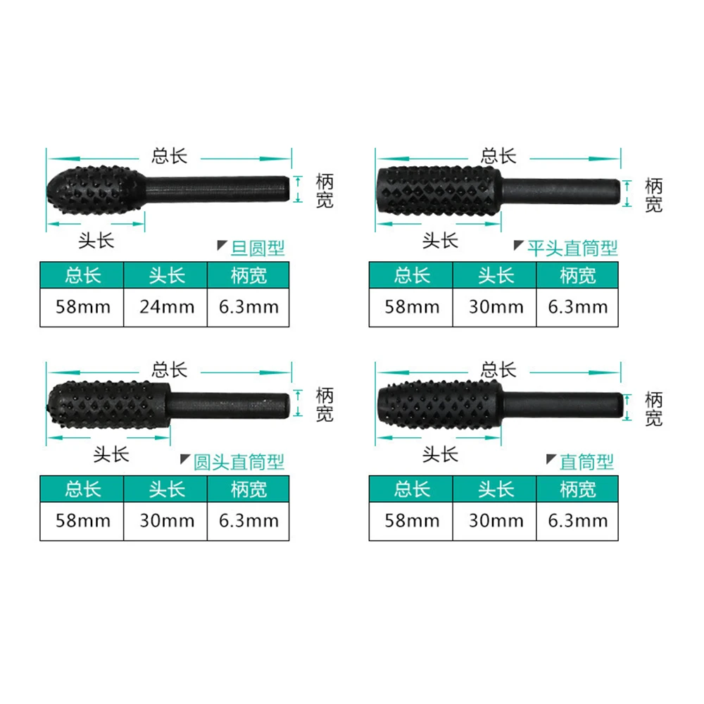 10Piece Drill Bits Metal Rotary Burr Drill Bit Wood File Grinder Milling Rasp Wood Stone Metal Root Carving Milling Cutter Tools