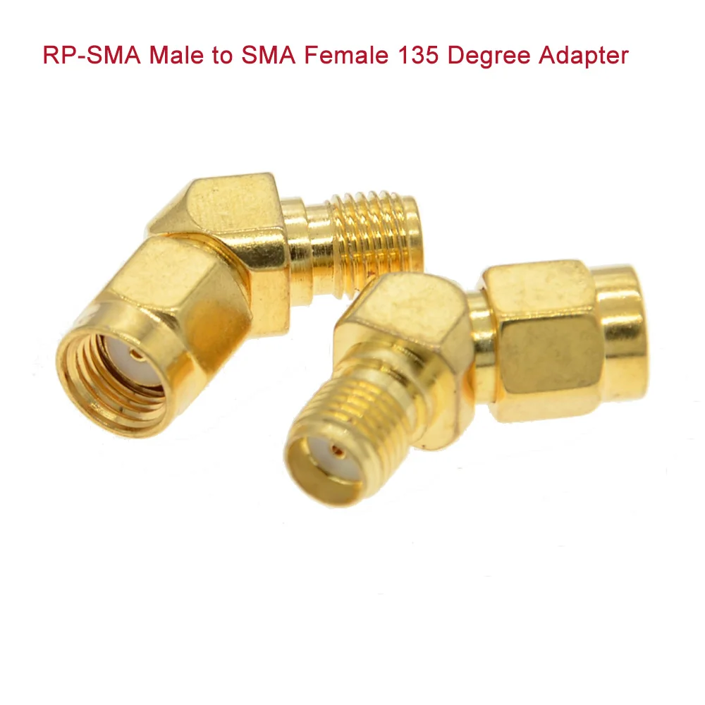 10 PCS/lot 45 Degree Adapter Connector for FPV Race Goggle Antenna Converter RP-SMA Male to SMA Female 135 Degree Adapter