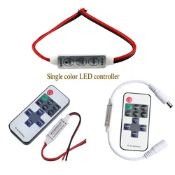 DC12V-24V Mini 3 Keys 11ey RF  Single Color LED Controller Brightness Dimmer for led 3528 5050 LED  strip light