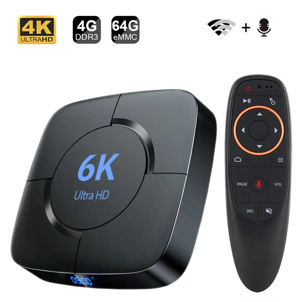 

H616 Transpeed Android 10.0 TV Box Voice Assistant 6K 3D Wifi 2.4G&5.8G 4GB RAM 32G 64G Media Player Very Fast Box Top Set