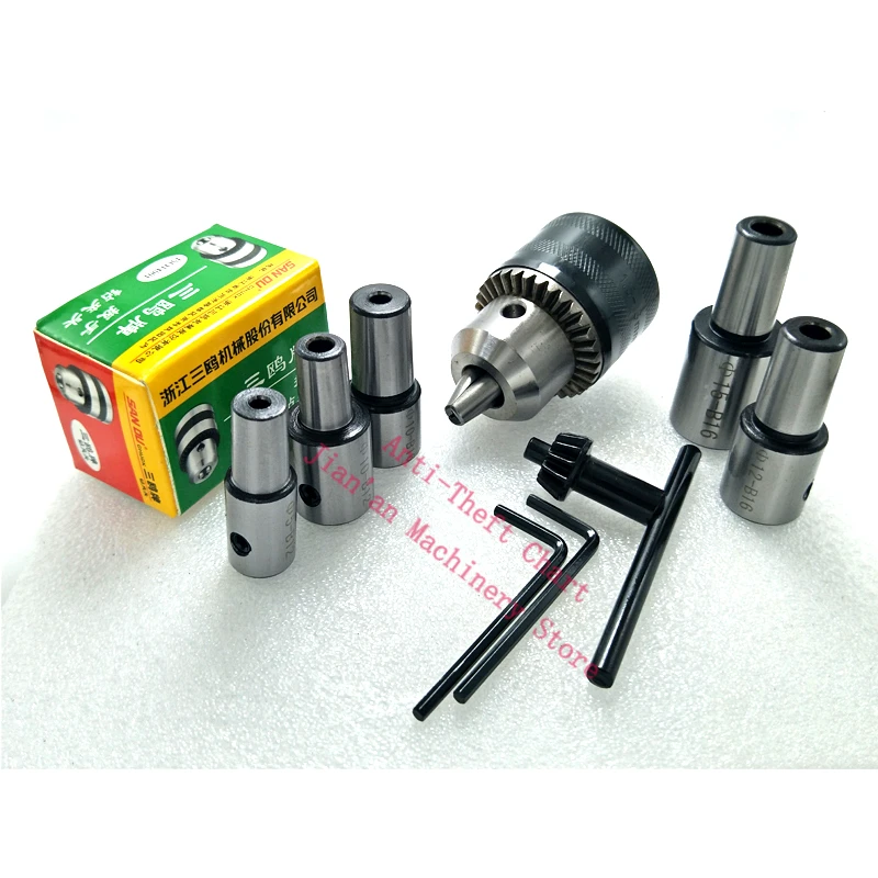 B16+13mm drill chuck arbor B16 adapter motor shaft connecting rod with inner hole 8mm 9 10 11 12mm 13 14 15 16 17 18 19 20mm