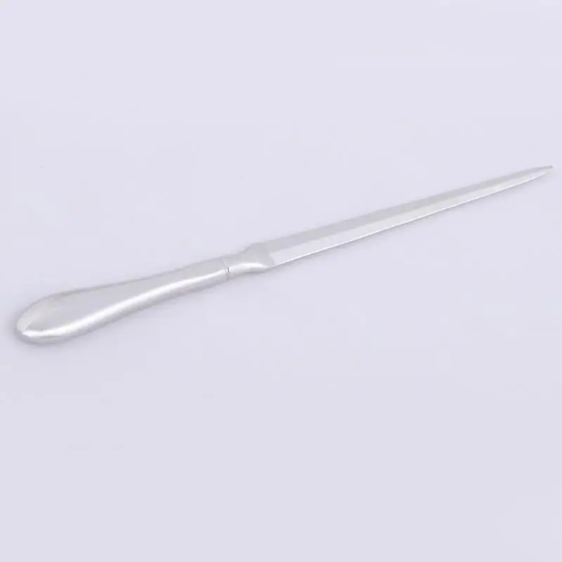 Cuchillo de sobre Universal, abrecartas de acero inoxidable, plateado, corte a mano, cortadora de archivos de papel, cortador práctico de oficina