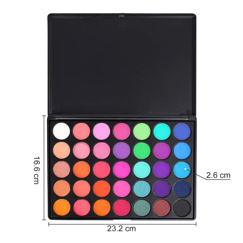 DE\'LANCI Colorful Eyeshadow Palette 35 Colors Rainbow Bright Matte Shimmer Makeup Pallete Long lasting High Pigment Silky Powder