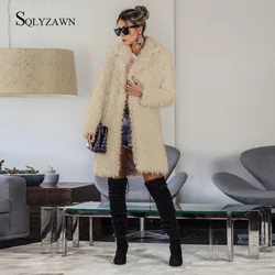 Winter Women Faux Fur Coat  Long Fur Coat Black Jacket OverCoat Thick Warm Plus Size Female Long Sleeve Vintage Plush Coats 2019