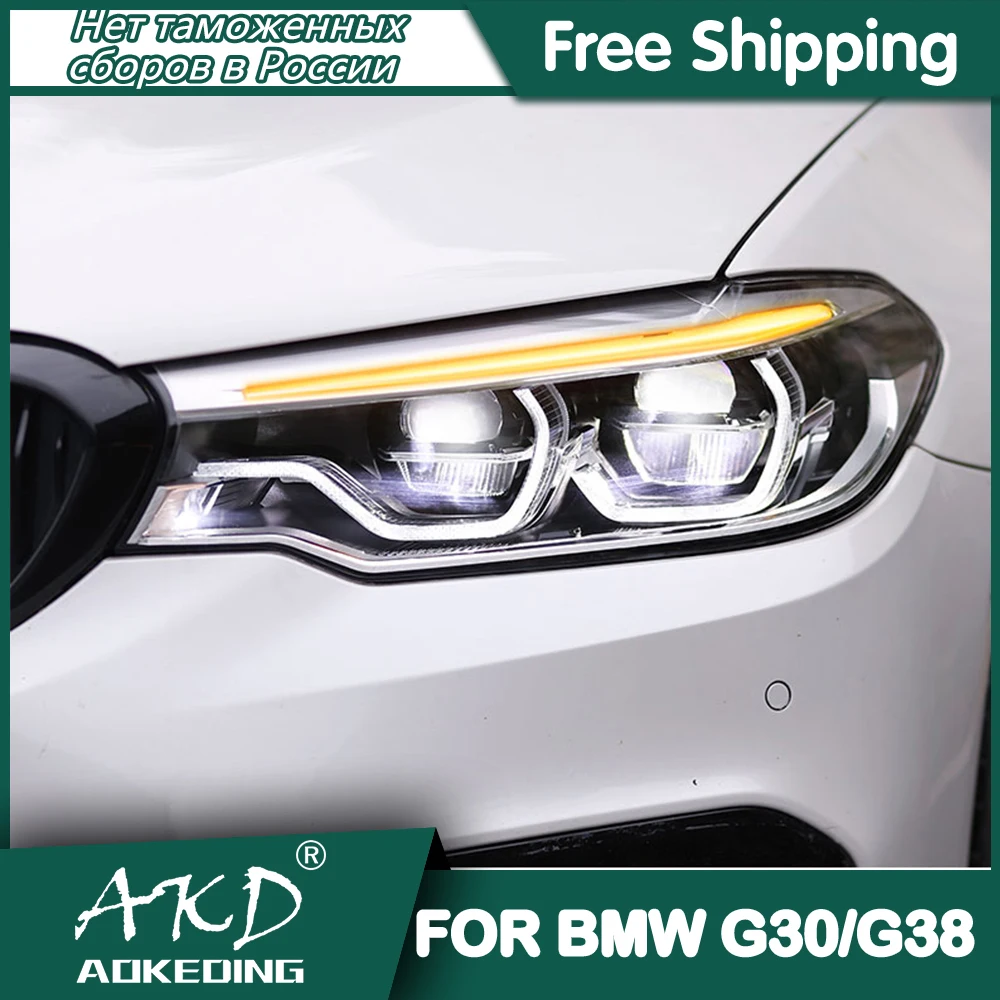 

Car For BMW G30 2018-2021 525i 530i G38 Headlights DRL Hella LED Bi Xenon Bulb Fog Lights Car Accessory Head Lamp