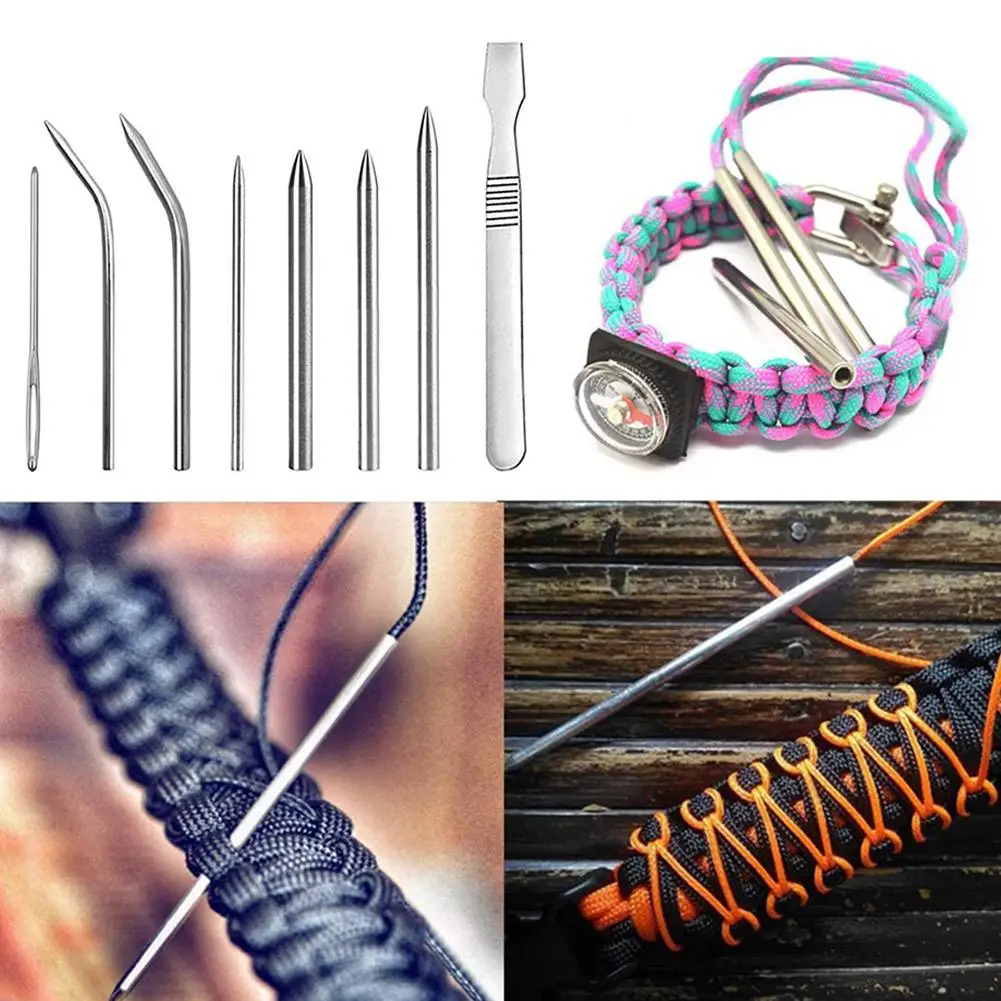 Stainless Steel Paracord Needle Paracord rope Stitching Set  FID Lacing Stitching Needles Smoothing Tool for DIY Bracelets