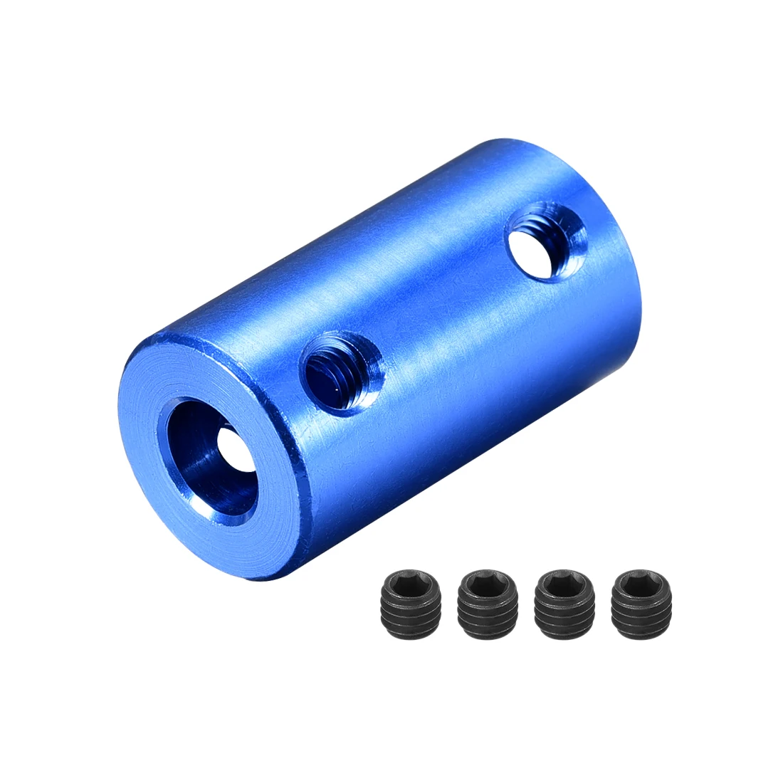 3-8mm To 5-8mm Bore Rigid Coupling 25mm Length 14mm Diameter Aluminum Alloy Shaft Coupler Connector Blue For Model Car Hardware