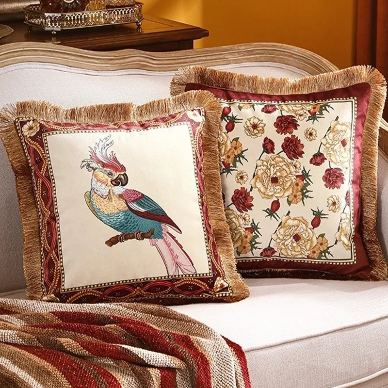 Scramble To Blossom Cushion Cover Throw Pillows Color Parrot Cojines Decorativos Para Sofa Chair Cover Almofadas Cushions