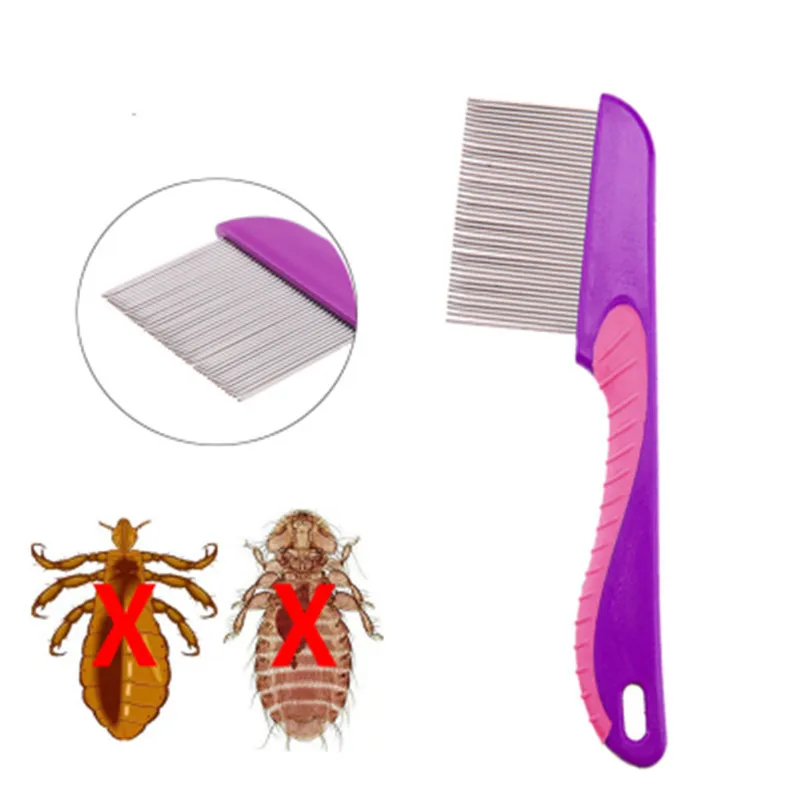 head lice remover hair Comb Stainless Steel Nit Head Hair Lice Comb Metal Fine Toothed Flea Flee With Handle Hairbrush Tools