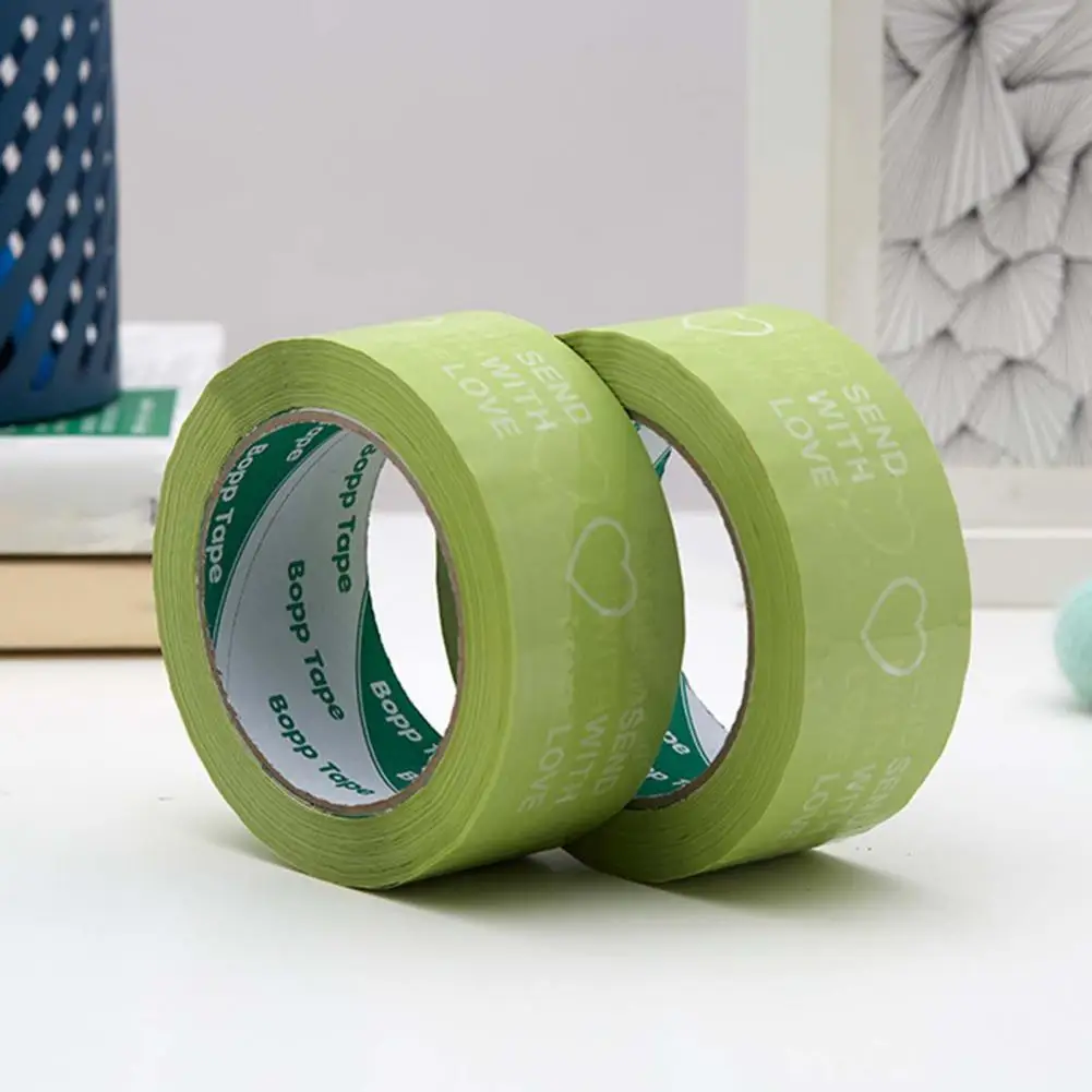 1 Roll Clear Pattern Elastic Sealing Tape PP Practical Waterproof Packing Tape for Home