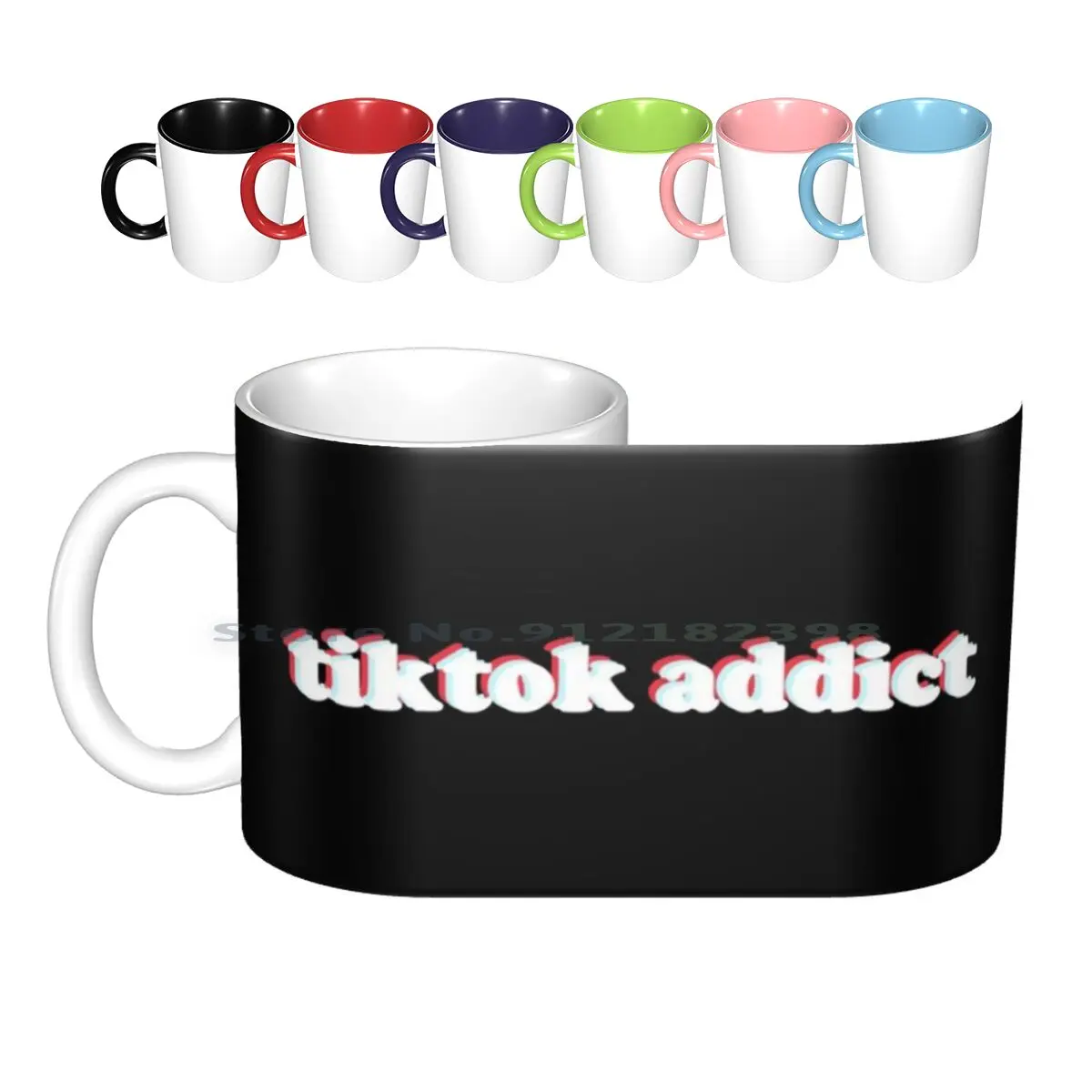 Addict Ceramic Mugs Coffee Cups Milk Tea Mug Tok Tictoc Tick Tock Addict Addiction Addict Tic Tock Addict Addict Creative