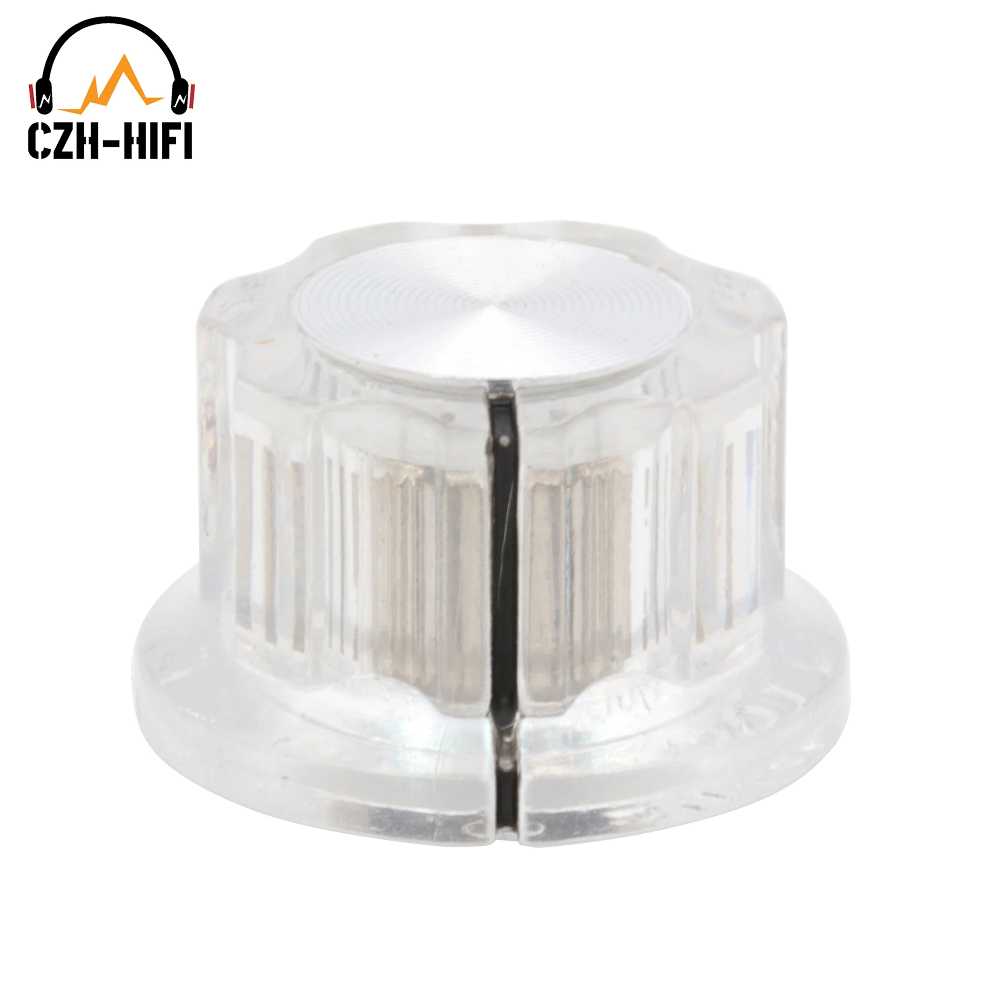 10 Stück Vintage Audio-Verstärker-Drehknöpfe aus ABS-Kunststoff, 1/4 Zoll (6,4 mm) Messing-Rillenknopf für Gitarrenverstärker, Lautsprecher, Effektpedale und Stompboxen – Detail 9