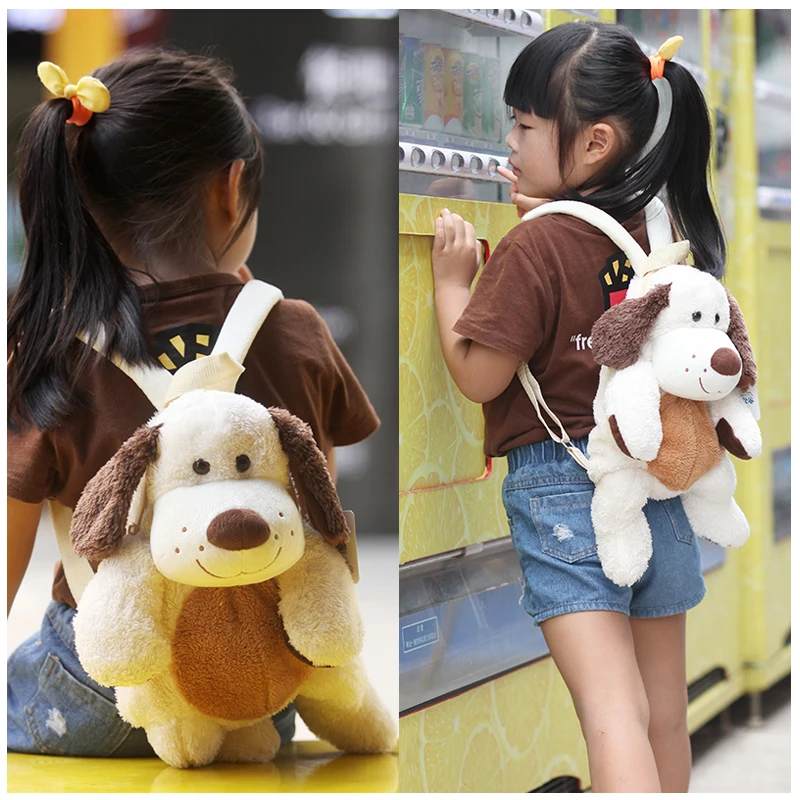 Lovely Penguin Dog Koala Bear Kangaroo Soft Backpack Bag Stuffed Doll Cute Plush Toy Girl Boy Birthday Christmas Gift 1pc