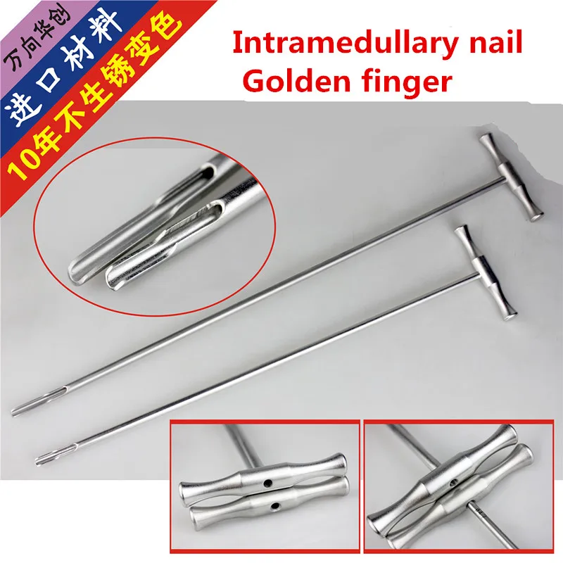 

Orthopedic tool medical femur tibial cannulated intramedullary nail reduction rod Golden finger guide needle wire introducer