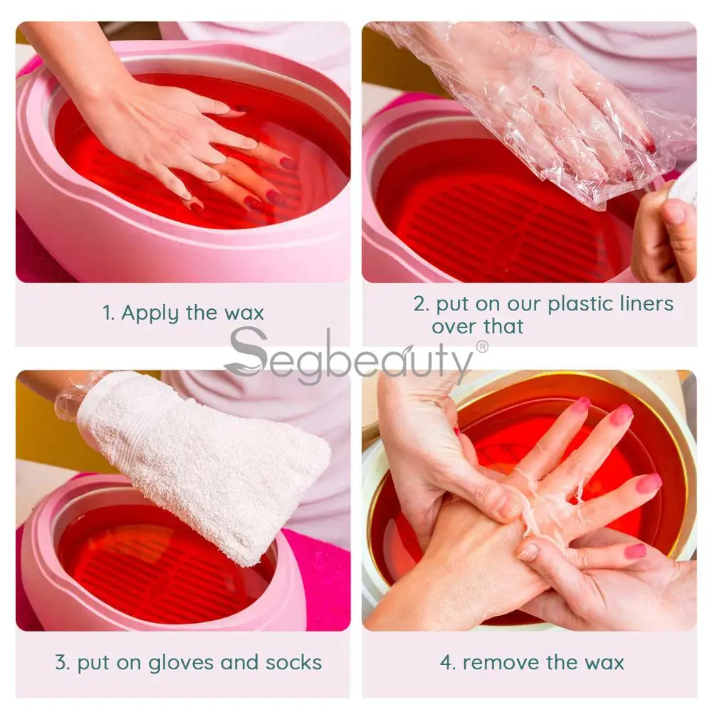 Segbeauty 400 Counts Paraffin Therapy Wax Bags for Hands and Feet Plastic Paraffin Liners Socks and Gloves Paraffin Bath Mitts