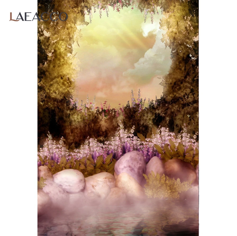 Laeacco Viola Misty Farfalla Scena Ritratto Personalizzato Baby Shower Fotografia Sfondi Foto Contesti Per Photo Studio Decor