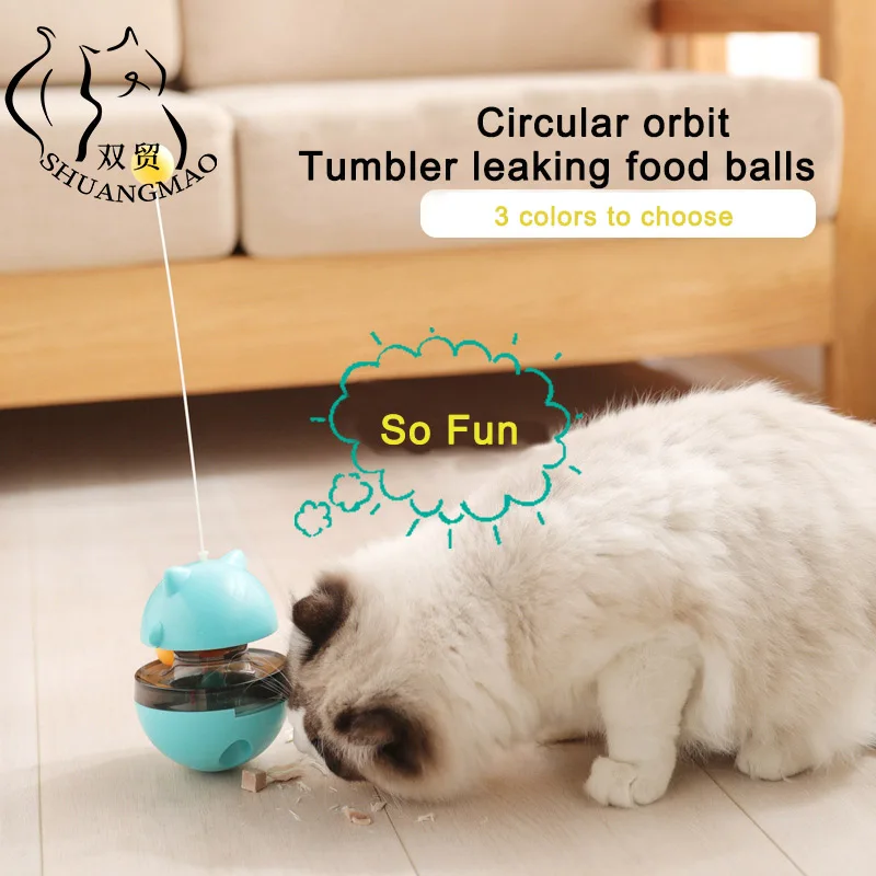 

SHUANGMAO Funny 3 In1 Game Pet Cat Interesting Toy Tumbler Cats Tracks Spinning Ball Toys Puzzle Play Kittens Food tunel Product