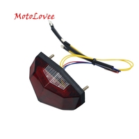 Motolovee New Motorcycle Parts Modified Tail Rear Light LED Rear Lamp Taillight Motorbike Brake Stop Turn Signal Lights