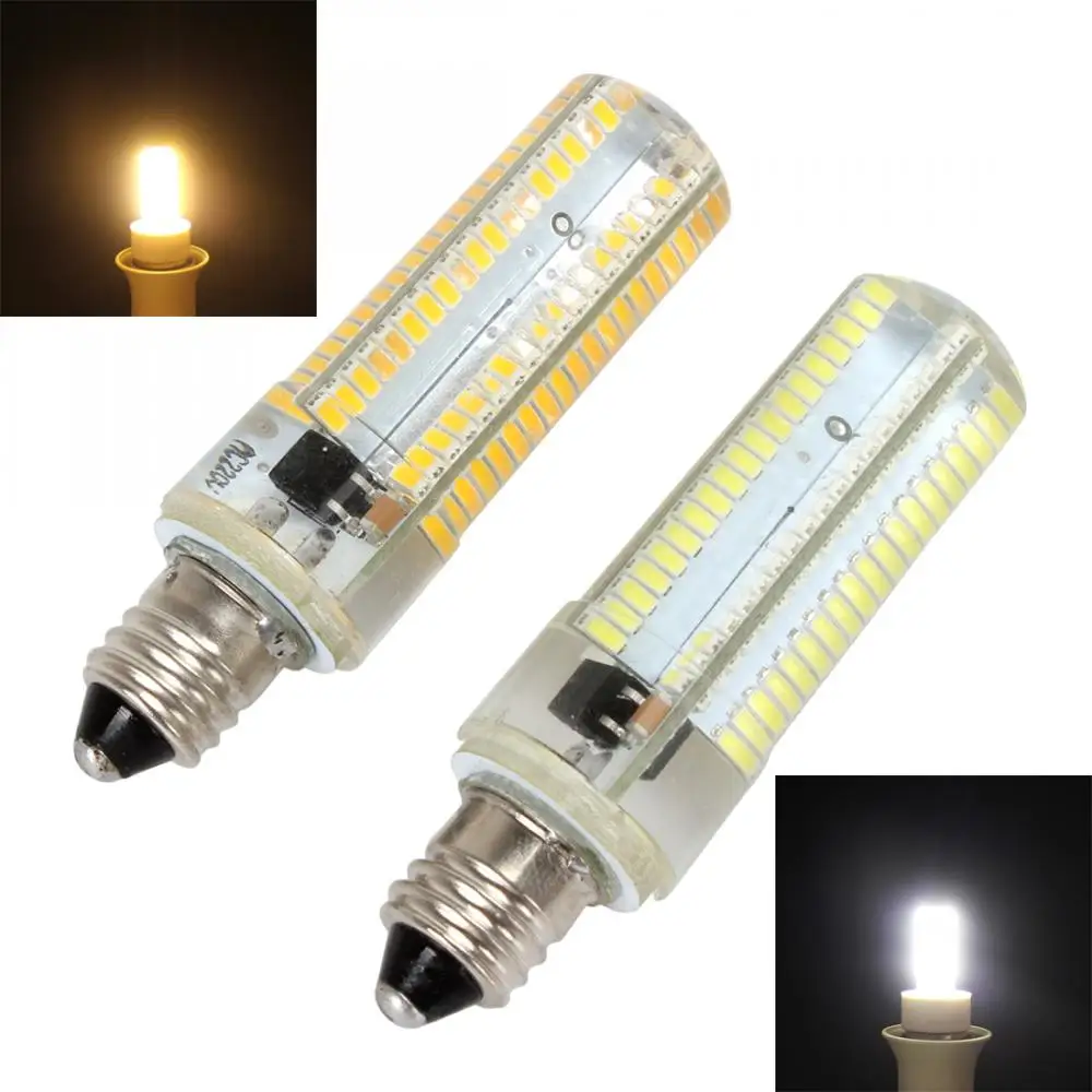 

Dimmable E11 White / Warm White 152 LEDs 3014 SMD 10W Corn Bulb Silicone Lamp