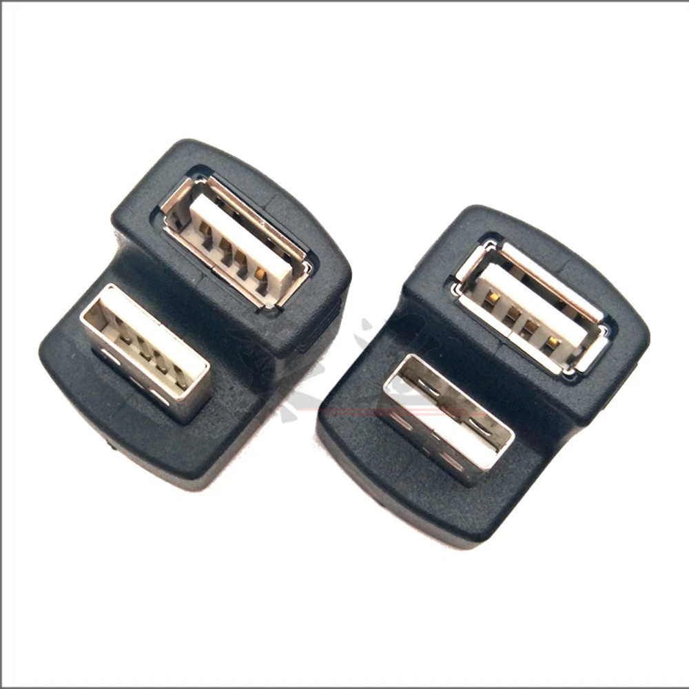 New Up or down Right Angled USB 2.0 Adapter A Male to Female Extension 90 180 Degree Black