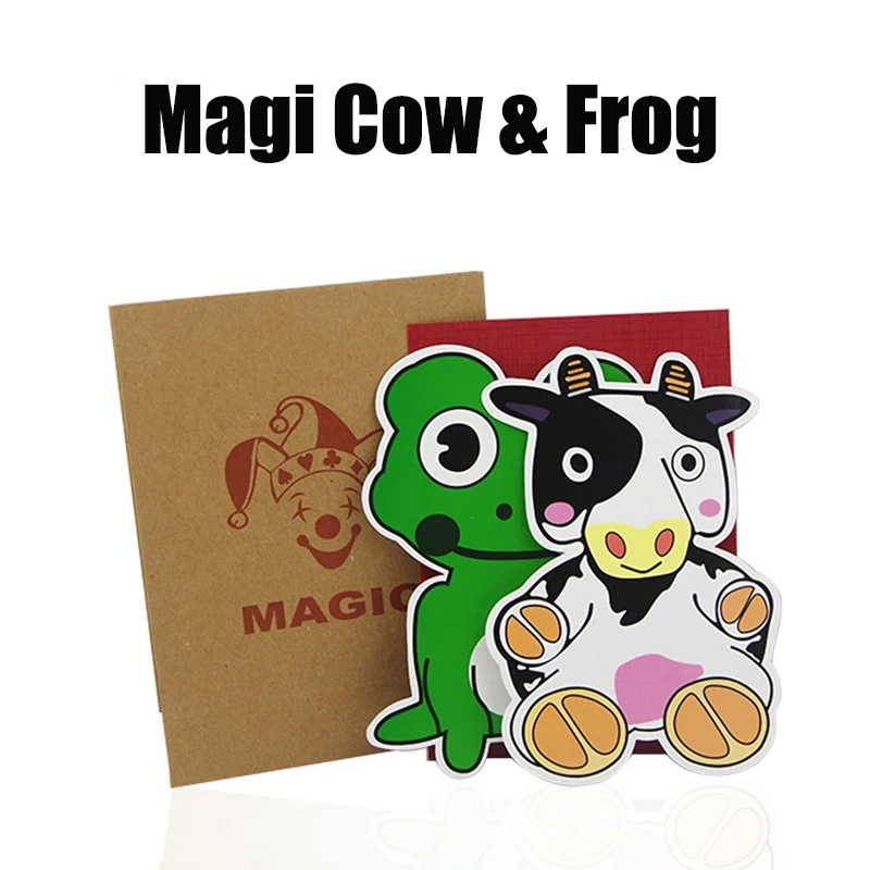 Magi Cow and Frog (Small Size) Magic Tricks Magiciain Stage Illusions Gimmick Props Comedy Mentalism Quick Change Card Magia