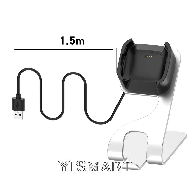 Estación de carga de escritorio para Fitbit Versa 2, soporte de Base de reloj inteligente, Cable de carga USB, soporte de Metal, Versa 2 SE