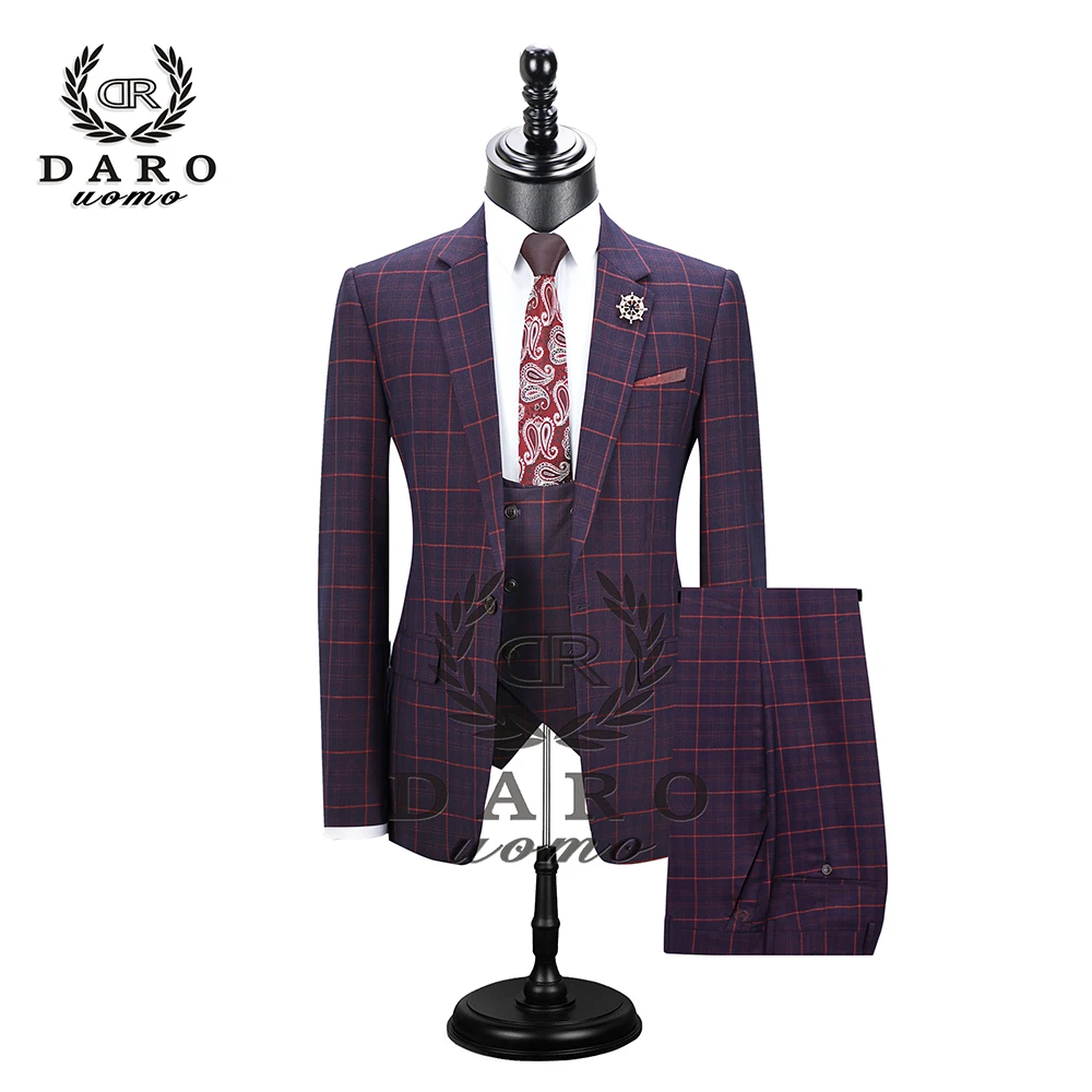 2023 DR  DARO UOMO Mens Suit Slim Fit Casual Blazer one button  for Wedding Party DRV8038