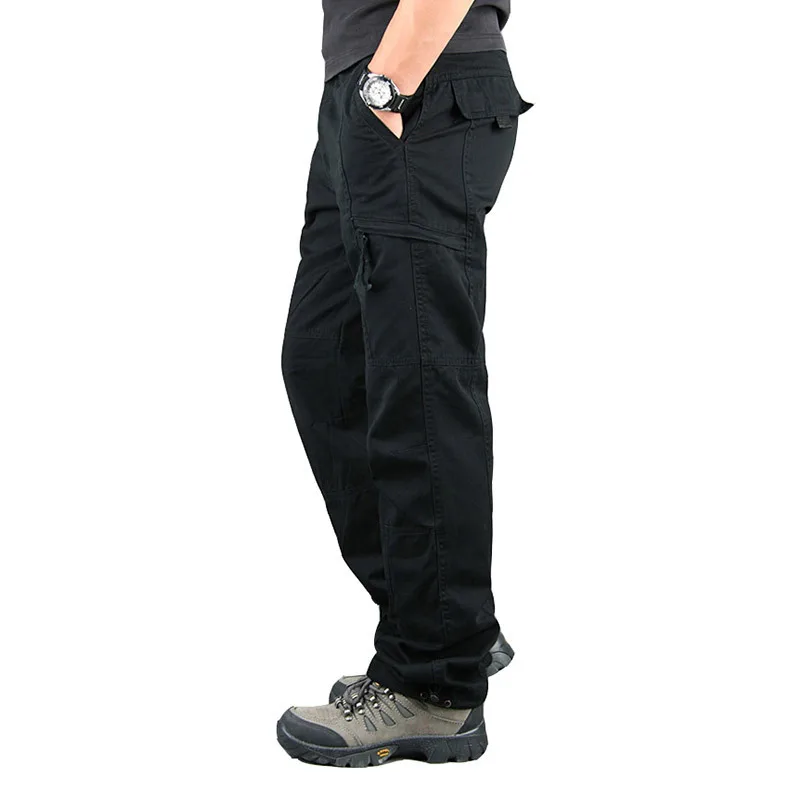 Cargo Pants Sports Trousers Cotton Pantalon Homme Casual Outdoor Assault Pants Long Pants Loose Straight Leg Pants