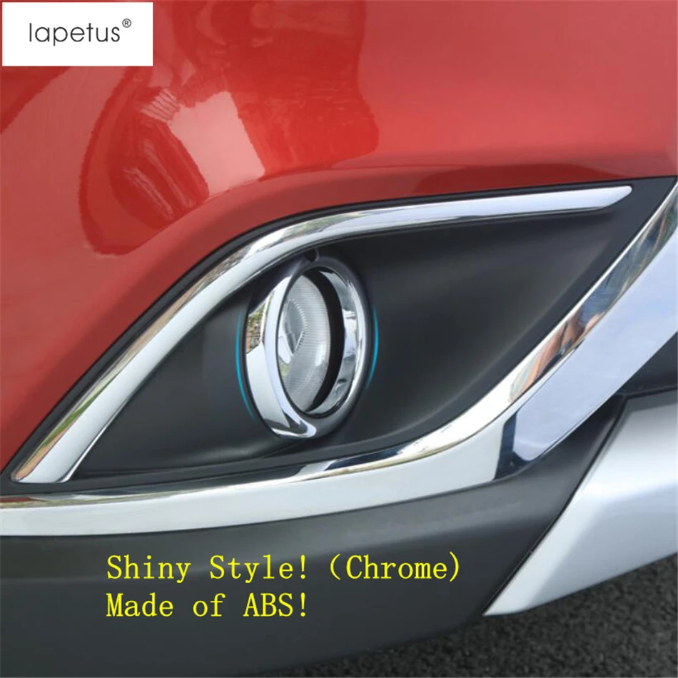 Chrome Accessories For Mitsubishi Outlander 2019 - 2022 Front Rear Fog Light Ring Head Lamp Eyelid Eyebrow Molding Cover Trim