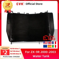 CVK Motorcycle Radiator Cooler Cooling Water Tank for Kawasaki ZX-9R 2000 2001 2002 2003 ZX9R 00 01 02 03 Aluminium ZX900 ZX900F