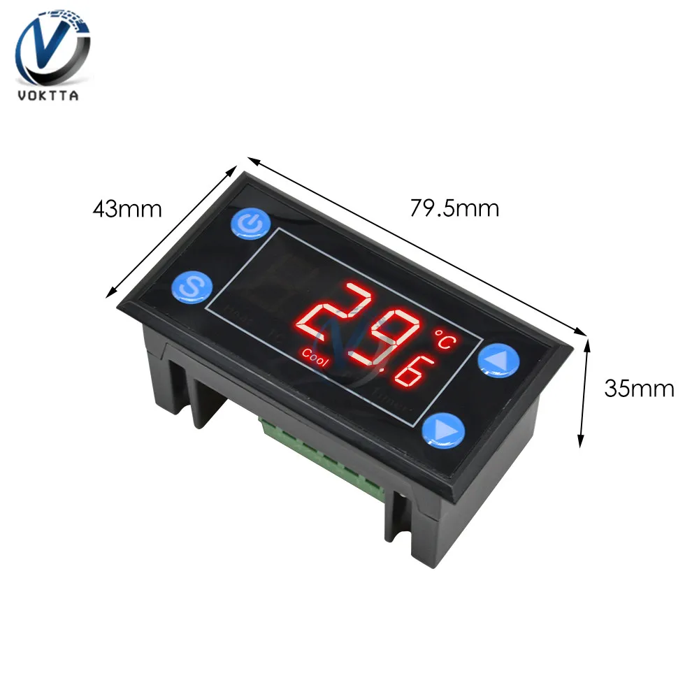 W1211 Intelligent High Precision Temperature Controller Module AC110-220V Electronic Digital Display Thermostat with NTC Sensor