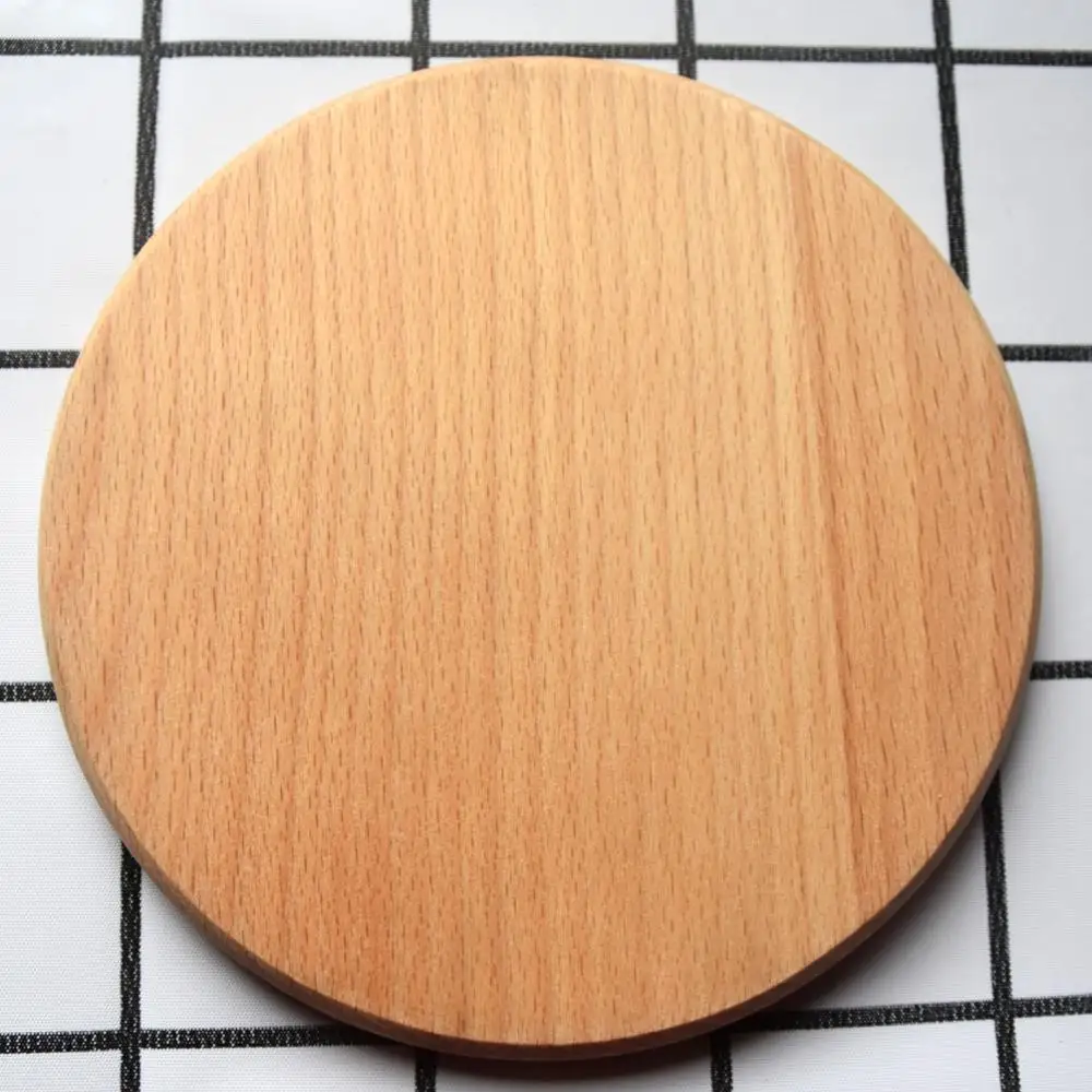 14cm Snack Plate Small Round Wooden Cake Fruits Dish Wood Sushi Board Wooden Tray  Personalized Tableware Customized Logo