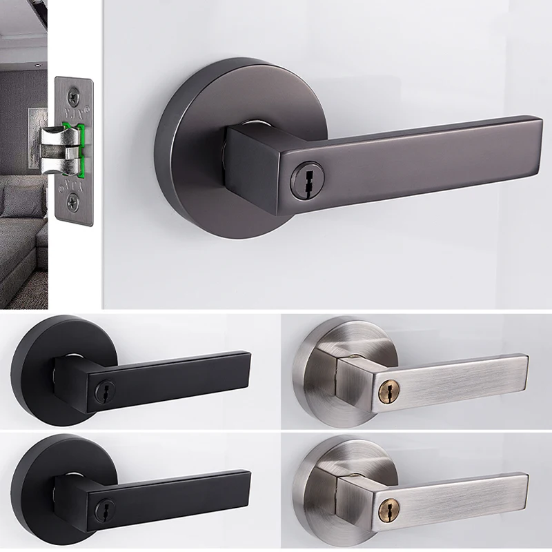 NEW Heavy Door Lever Handle Lock Passage Privacy Entry Entrance Anti-plug Bolt Locks for Living Room Bedroom Bathroom Door Locks