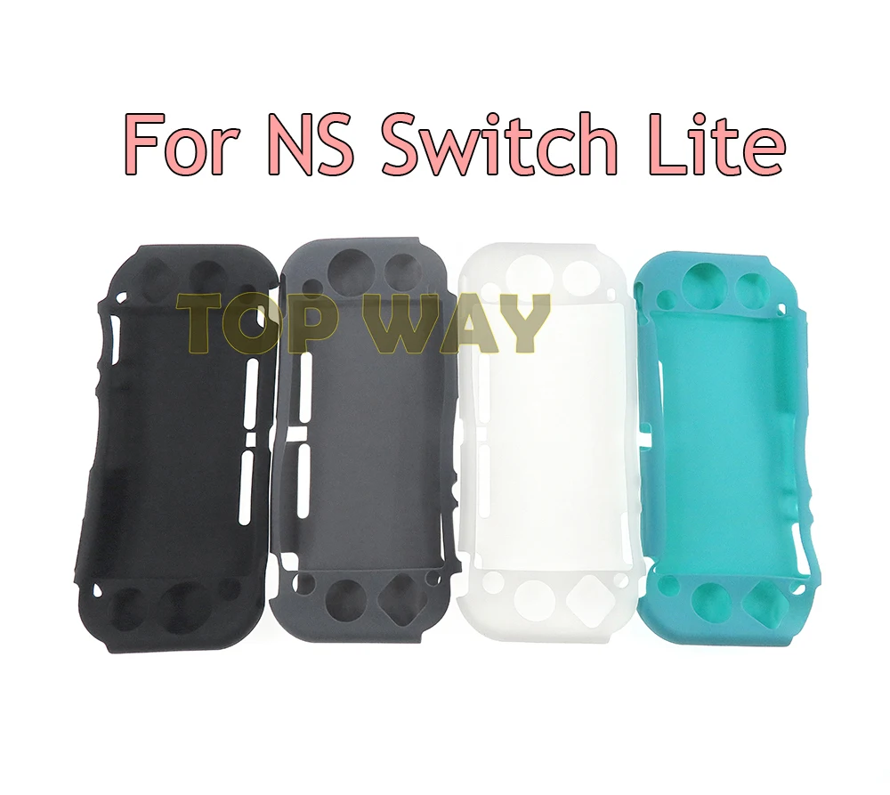 Sarung pelindung untuk Nintend Switch Lite, 1 buah Aksesori pengontrol cangkang dengan sarung dudukan silikon lembut antiselip